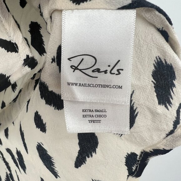 Rails Marti Cheetah Print Peplum Blouse Women's XS - Picture 3 of 5